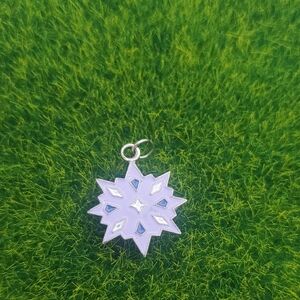 Purple Pastel Snowflake Pendant P305